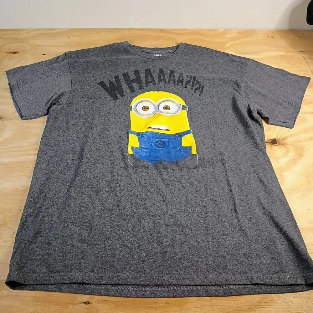 Despicable Me Minions T-Shirt Lot of 2 Mens XL Best Gift Ever Whaaaa Graphic Tee